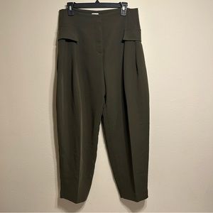 In Good Company Womens Dark‎ Green High Rise Ankle Trouser Pants Size L